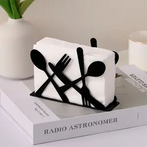 1pc Paper Towel Holder Dispenser, Napkin Holder for Kitchen Countertops, Family Table Napkin Holder Afé, Hotel Table Storage Rack