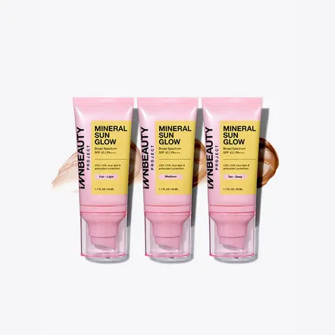 Mineral Sun Glow Broad Spectrum Sunscreen SPF 43 PA +++ with Peptides and Vitamin C