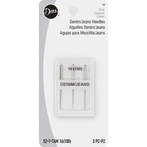 Denim/Jeans Machine Needles, Size 16 (100), 3 pc