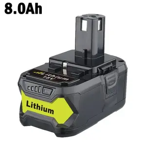 8.0Ah P108 Battery Replacement for Ryobi 18 Volt Battery Lithium P102 P103 P104 P105 P107 P109 P122 Ryobi Cordless Drill Tool