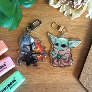 Mandalorian & Grogu Acrylic Keychain Charm