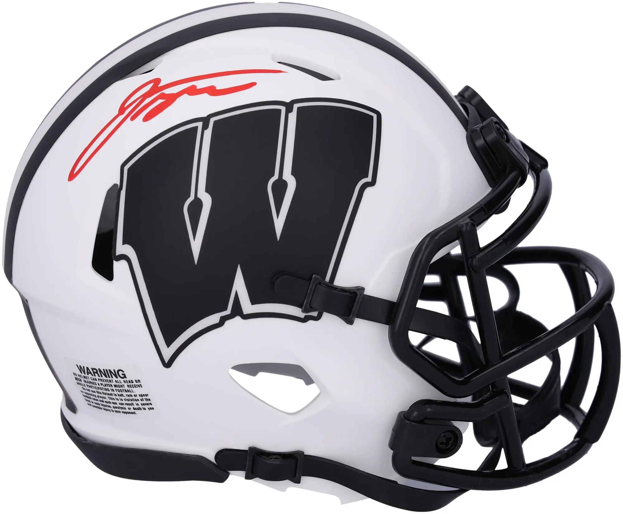 Jonathan Taylor Indianapolis Colts Autographed Wisconsin Lunar Speed Mini Helmet - Fanatics Authentic Certified
