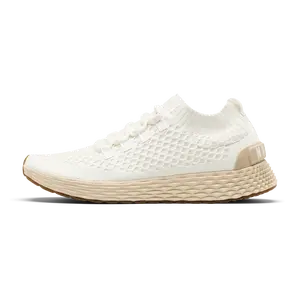 NOBULL Women's Allday Knit Shoe in Classic White Lunar - Everyday Walking Sneaker, Comfortable Slip-On Shoe, Casual Trainer