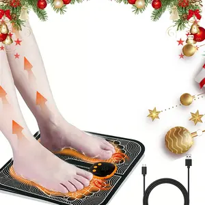 New massage foot pad, foot muscle electric massager, 8 adjustment modes and 19 intensity massage foot pads, USB charging full body relaxation massage foot pad