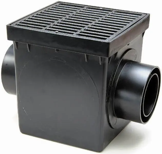 NDS 1200BKIT 12 x 12 in. Double Outlet Catch Basin Kit, Drain Pan, 12X12 In, Bathroom Accessory