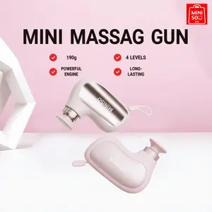 MINISO Mini Handheld Massage Gun Perfect Valentine's Day Gift - Compact Massage Gun, Portable Deep Tissue Massager with 3000 Percussions/Min, 6mm Stroke Depth & 10lbs Force, Ultra-Quiet <48dB, 1 Head & 4 Speeds, USB Rechargeable Gift Set
