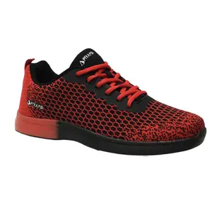 Pyramid Men's Path Lite Seamless Mesh Bowling Shoes (Red/Black)