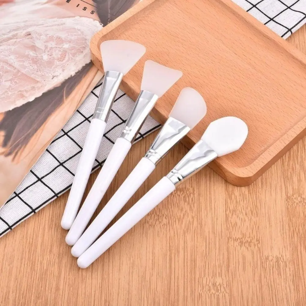 New DIY Silicone Facial Mask Brush White Soft Head Face Mask Applicator Easy Clean Reusable Makeup Tool Brush Skin Care Tools