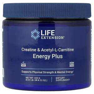 Life Extension Creatine & Acetyl-L-Carnitine, Energy Plus, 0.51 lb (233 g)