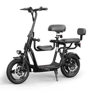[Foldable Three Seats for E-Scooter Bike]Scooter with Seat for Adult, 36V Electric Scooter with 350W Motor 500W Peak Power, 20 Mile Range, 17.4mph, e Scooters with Adjustable Seat