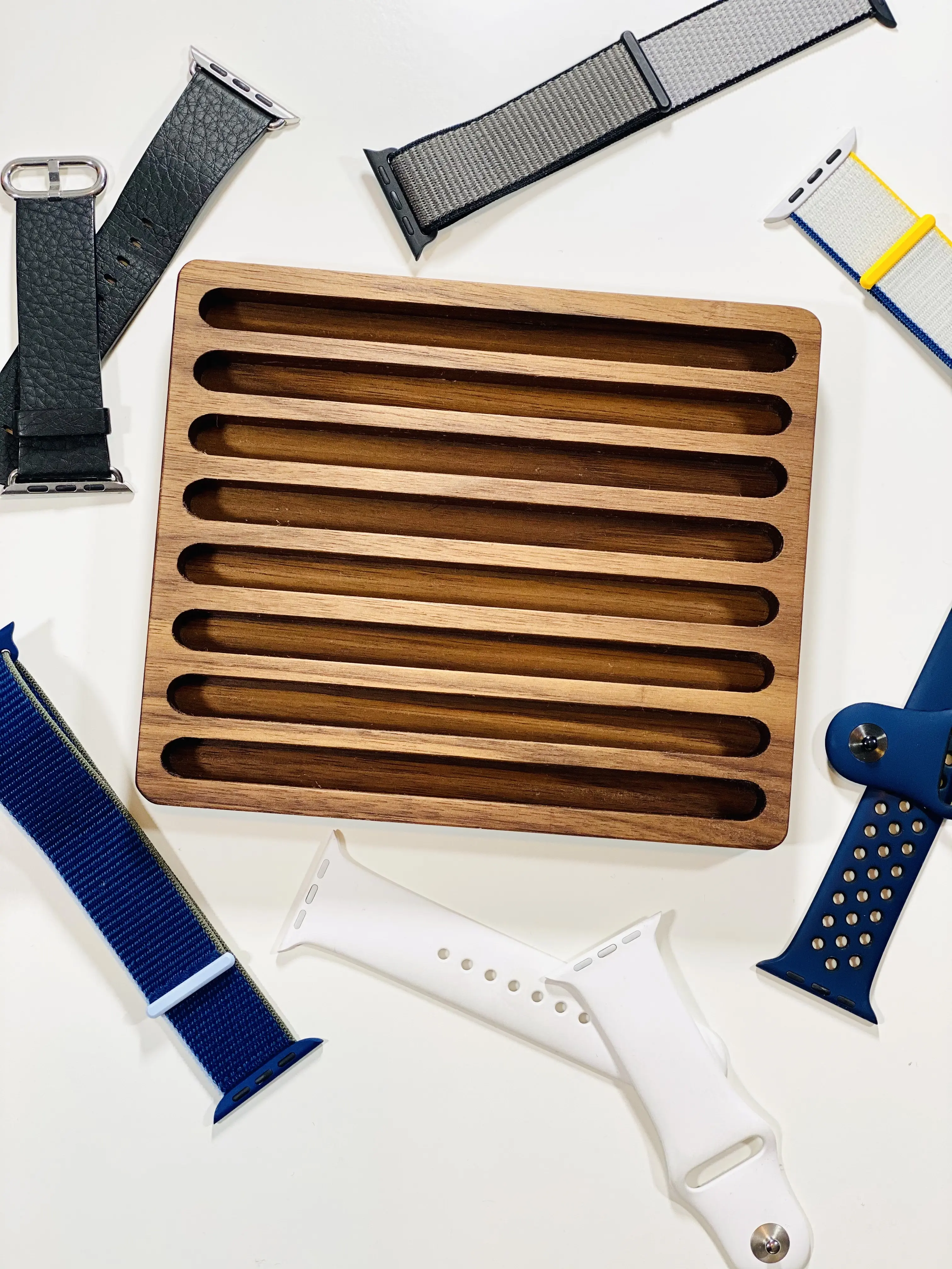 Bands Tray 8-Slot Storage for Smartwatch Bands | Display for Desk/Dressers/Tabletops
