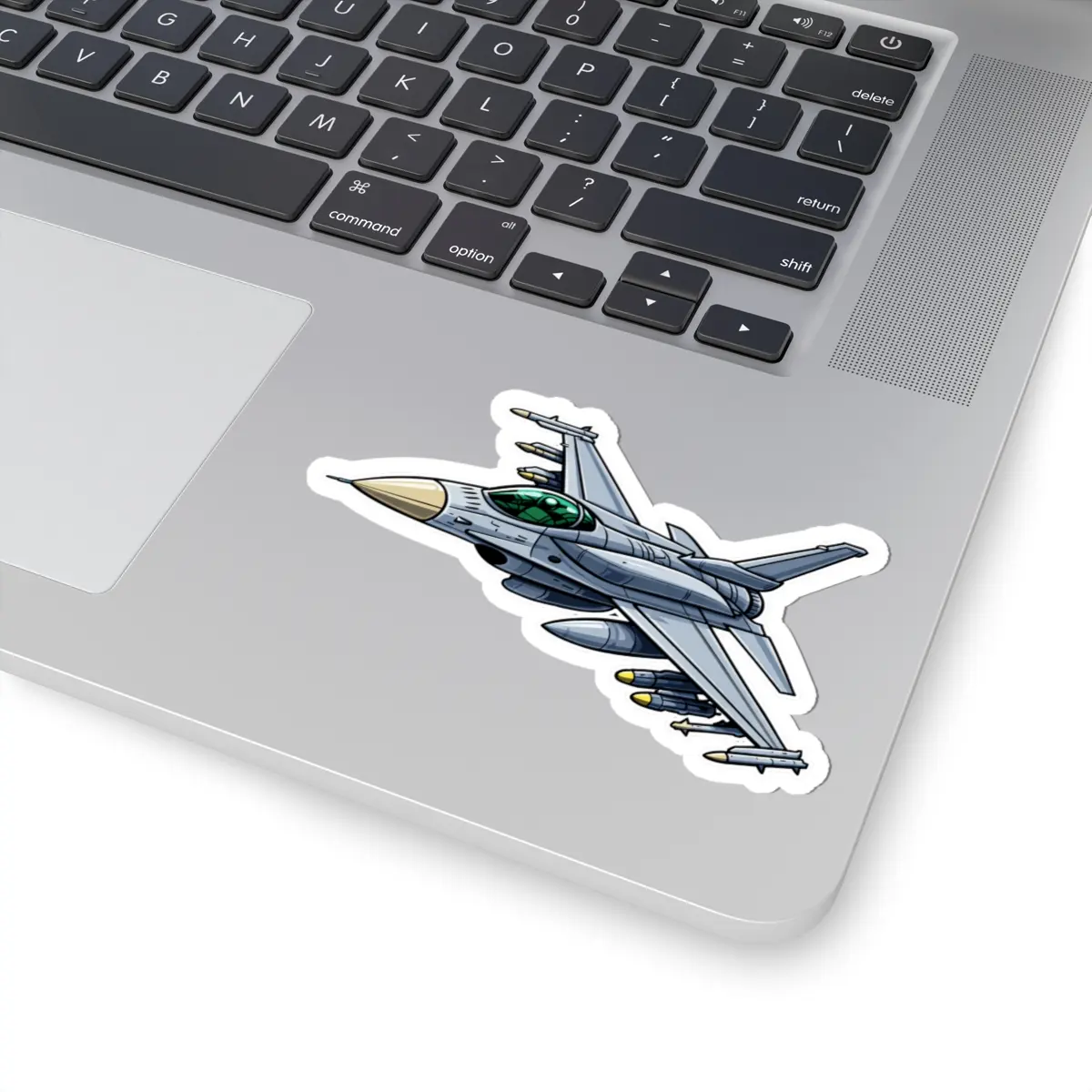 Fighter Jet Sticker | Military Aircraft Kiss-Cut Sticker, Plane Decal