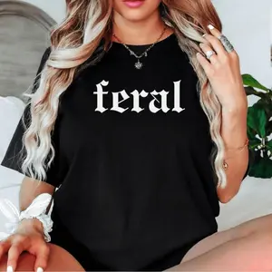 Feral Shirt, Feral Graphic Tee, Unisex Cotton Graphic T-Shirt Sweatshirt D5F4