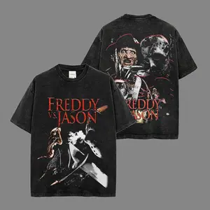 Freddy Krueger vs. Jason Voorhees T-Shirt, A Nightmare on Elm Street Merch Friday The 13th Merch, 80s Horror T-shirt, Slasher Movie Apparel For Fans