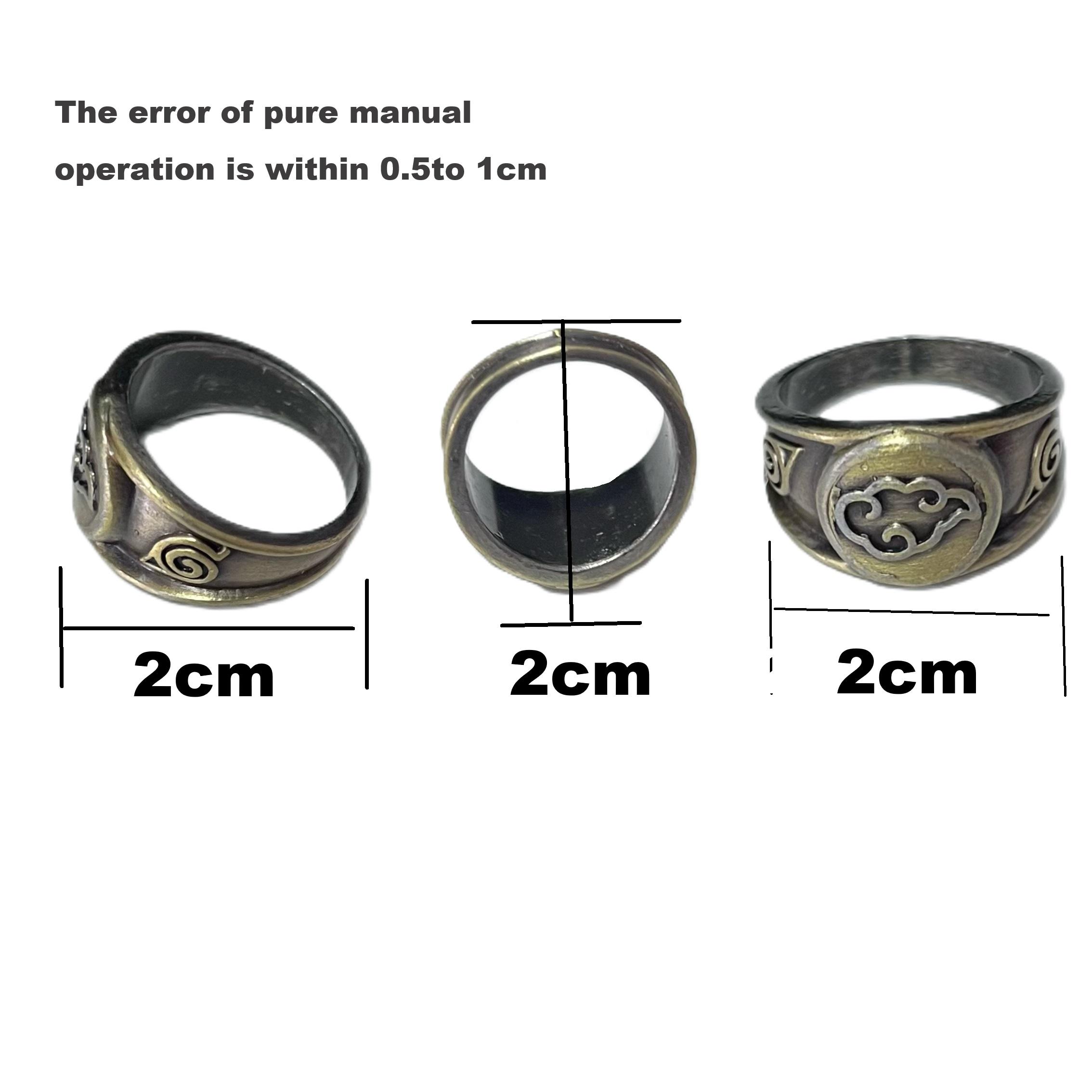 Premium Naruto Akatsuki Rings Set Anime Symbol Rings Collectible Cosplay Jewelry with Gift Box