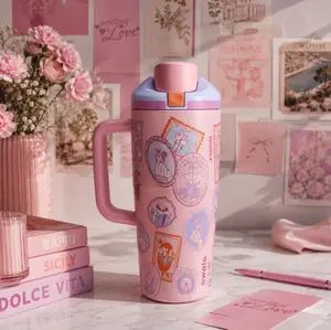 Owala Sending Love | 40oz FreeSip Tumbler Rare Color Drop Pink Aesthetic Leak Proof Water Bottle