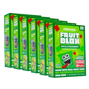 FruitBlox Unspeakable Apple Strawberry Fruit Snacks, 132 Count
