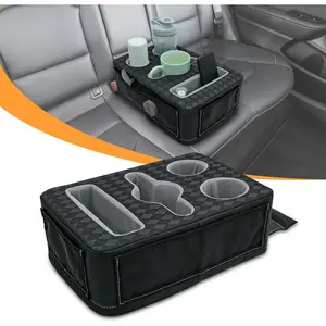 Cup Holder,  Seat Cup Holder for ,  Bed Organizer Boat Couch Bottle Holder Tray Expander Automotive Rear Seat Storage Accessories Pu Leather Fit for Coffee Drink