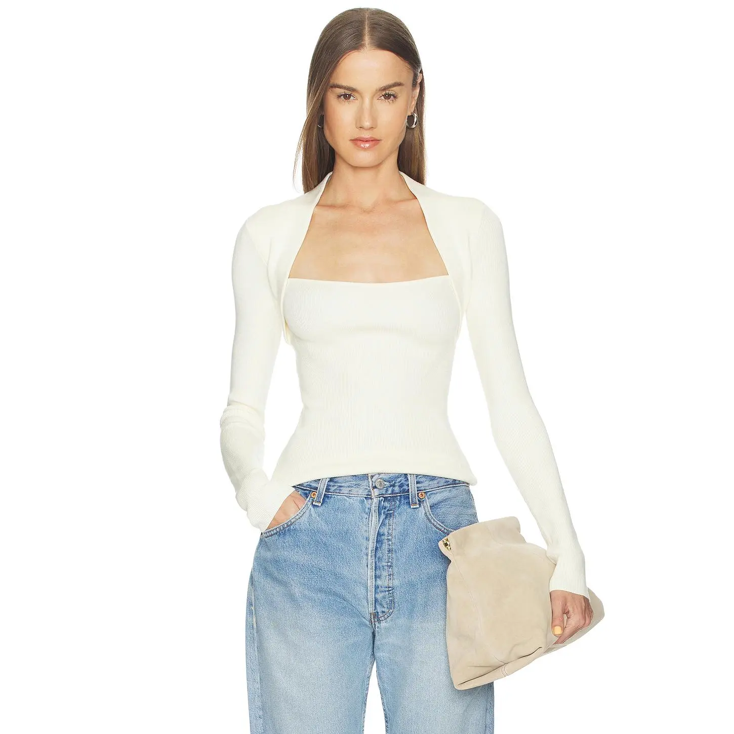 Camila Coelho Amita Sweater in Ivory