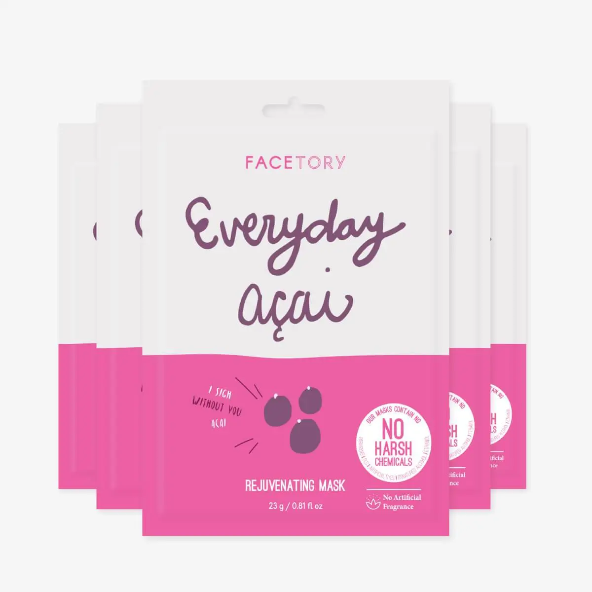 Acai Rejuvenating Korean Sheet Mask – Hydrate & Boost Collagen (Oily/Combo/Dry)