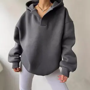 Autumn Winter Women's Sweatshirt Solid Color Long Sleeve Hooded Loose Fit Women's Sweatshirt essential hoodies sweatshirts