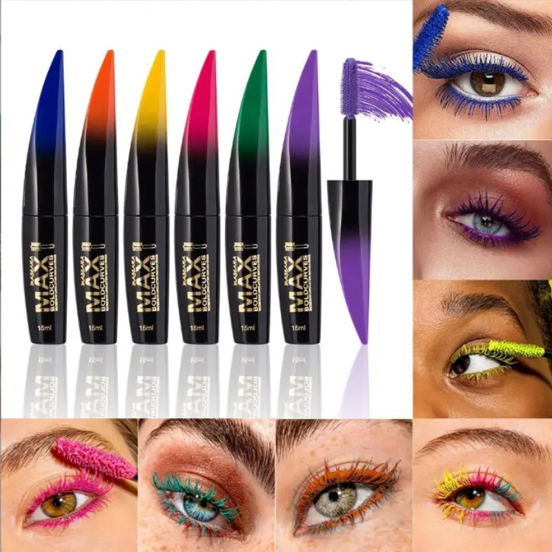 6-Color Mascara Set, Long-Lasting Volumizing & Curling Formula, Smudgeproof Waterproof Cosmetic Makeup Essentials for Women, Voluminous Mascara, Mascara Glam