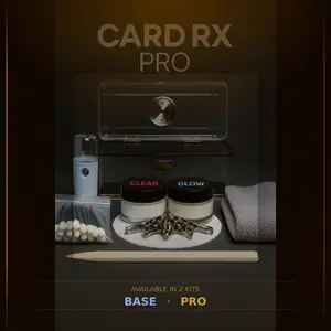 CardRX BASE or PRO Trading Card Cleaning & Enhancement Kit, Trading Card Accessories for Restoring Sports & TCG Collectibles