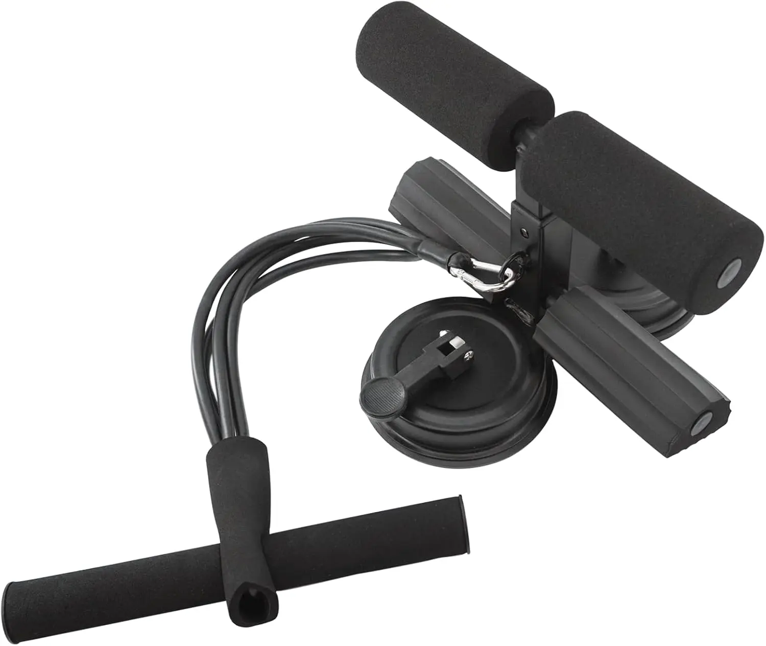 Ab Training Auxiliary Device for Women Sit Up Machine Foot Holder with Bands Double Suction Cups Trainer Equipment for Home or Gym Use Abdominal Exercise Board