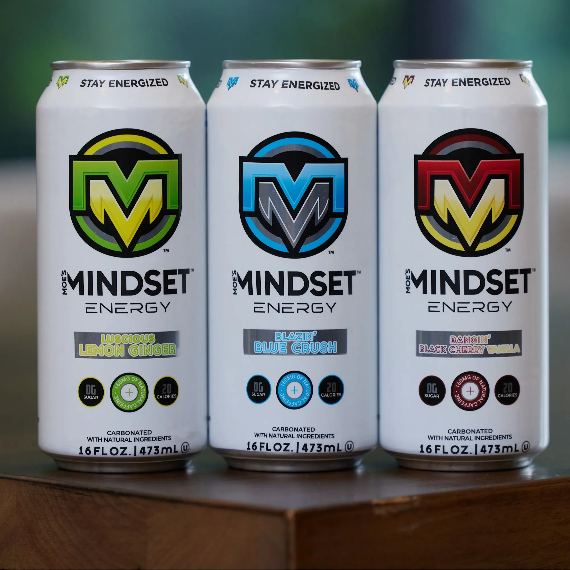 Moe's Mindset Energy Drink, Variety Pack - 16oz - Energy & Focua & No Artificial Colors - 160mg Natural Caffeine, L-carnitine & Taurine - Gluten-Free & Vegan, Kosher Beverage Sport