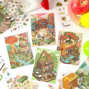 Timeless Memory Stickers Pack, Retro Themed Scrapbooking Decorations, Creative Stationery Materials DIY Album Frame Diary Calendar