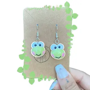 Handmade Sanrio Family Polymer Clay Earrings 925 silver jewelry