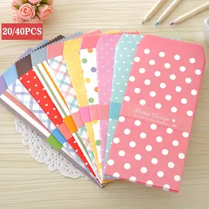 20/40pcs Colored Envelopes with 10 Designs - Unique Envelopes, Cash Envelopes, Small Envelopes, Cash Envelopes, Manila Envelopes, Money Envelopes, Card and Envelope Sets, Coin Envelopes, Key Envelopes, Paper Envelope