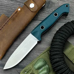 New Best-Seller: 162 Fixed-Blade Knife with Sheath, D2 Steel Blade, G10 Handle—A High-Hardness, Wear-Resistant Outdoor Camping Knife and Versatile Tool for Fishing and Hiking