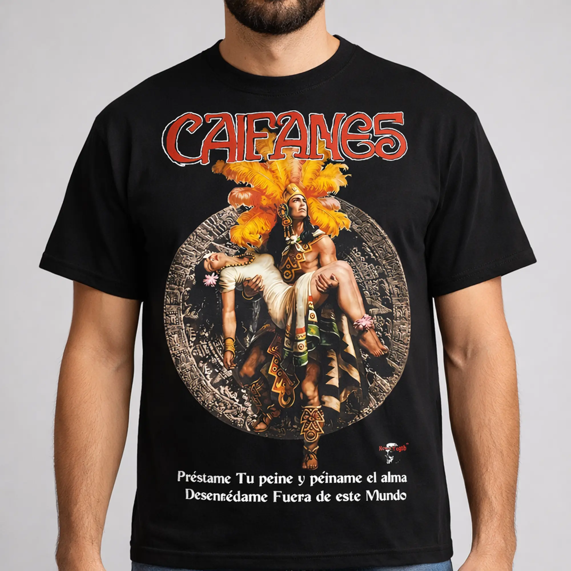 Caifanes Vintage Band T-Shirt – Mexican Rock Graphic Tee, Aztec Art Streetwear Aesthetic Unisex Shirt