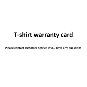 T-shirt warranty card