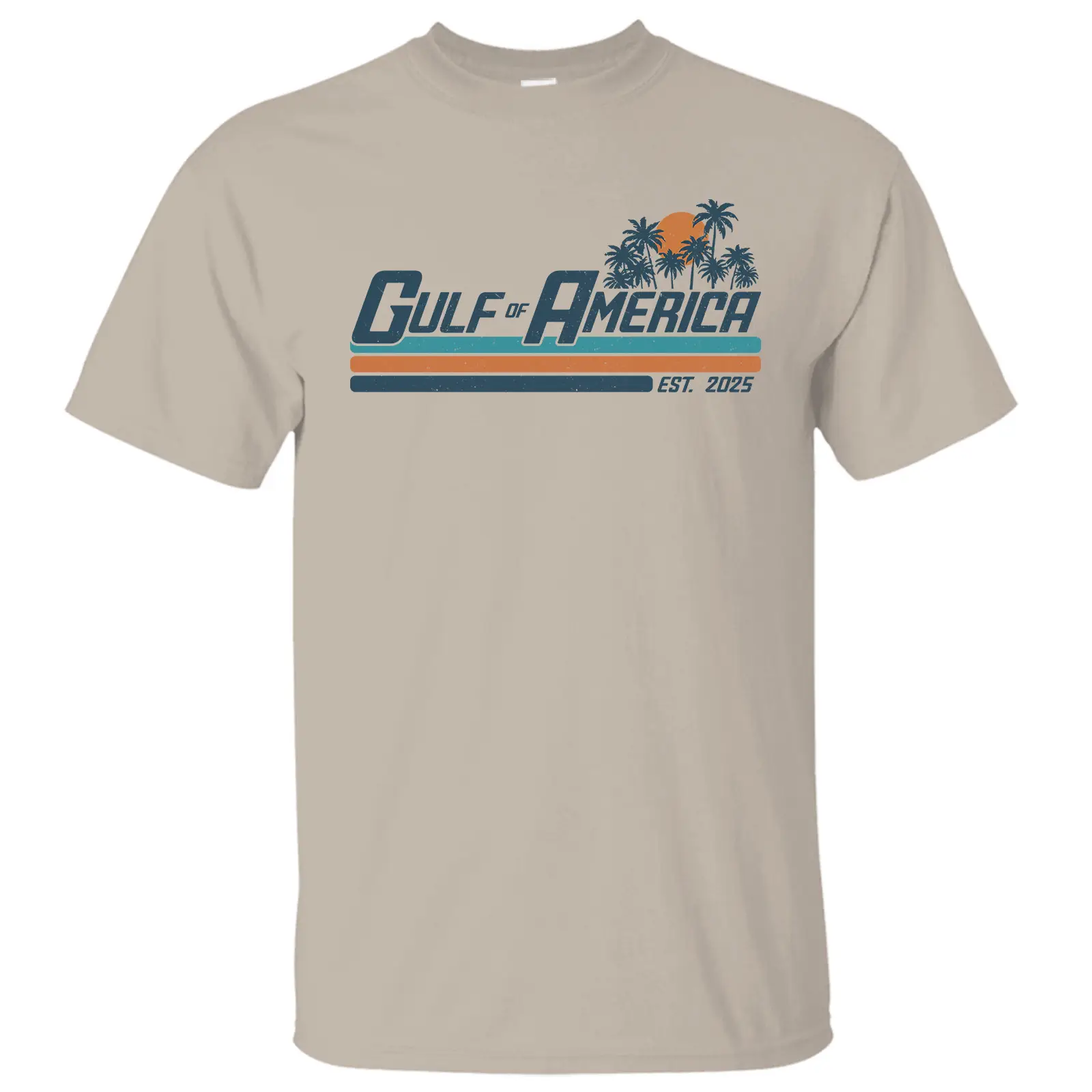 Gulf of America Est 2025 Shirt President Trump Gulf Coast Shirt Texas Mississippi Florida Beach Crewneck Unisex Cotton T-shirt for Men for Women