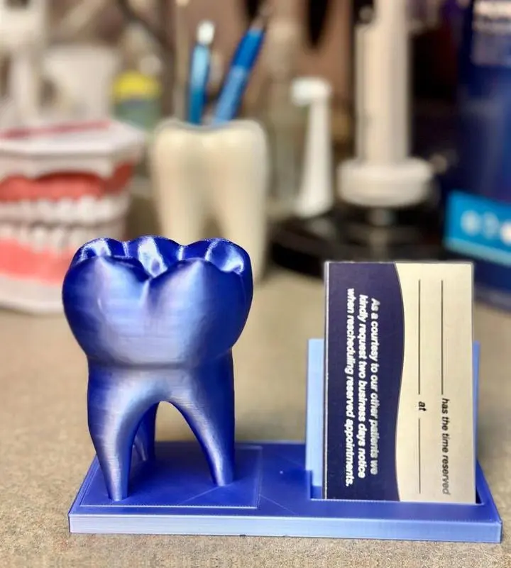 3D Printed tooth card holder, Christmas Gift, Stocking Stuffer, hygienist gift, dentist gift, dental office accessories, dental decor