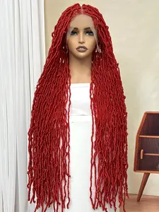 36 Inch Locs Synthetic Braided Wig for Women Natural Looking Trendy Look for Tiktok Wig Full Lace Wigs Synthetic Fiber Hair Cosplay Wigs Women's Accessory