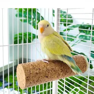 Parrot Perch Stand, Softwood Rod Holder, Comfortable Roosting Pole, Ideal for Medium Parrots, Chew and Play Bird Toy