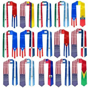 [HOT] National Flag Graduation Stole Sash – Unisex Graduation Stole, Cultural Pride Graduation Gift for High School College Ceremony