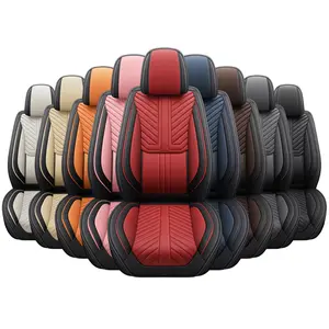 Car Seat Covers Cushion Premium Nappa Leather Universal Fit for SUV/Sedan/Truck, Waterproof & Breathable