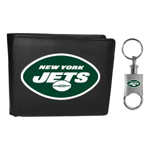 Siskiyou Sports NFL Leather Bi-Fold Wallet & Valet Key Chain