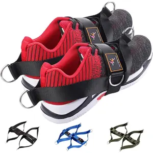 2 Pack Foot Strap for Cable Machine Fitness Attachment Ankle Straps Glute Kickback Leg Exercise for Cable Machines Shoe Cover Pull Belt-4 Ring