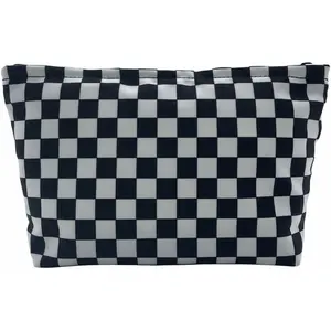 Makeup Bag Travel Toiletry Bag, Cute Small Cosmetic Bags for Women and Girls, Large Capacity Zipper Makeup Pouch, Purse Organizer Pouches (Checkerboard)