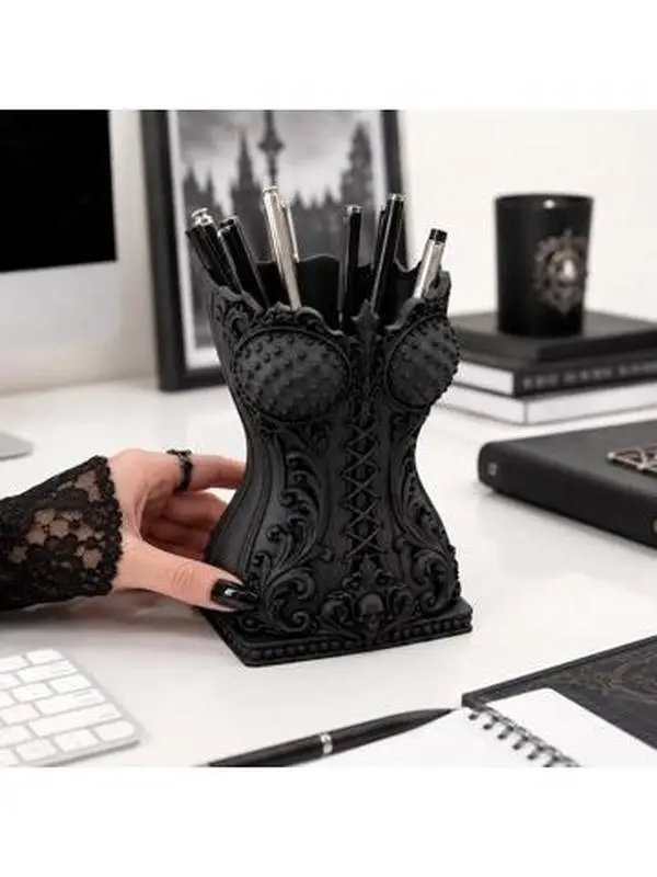 Gothic Desk Organizer for Makeup Brushes & Pens