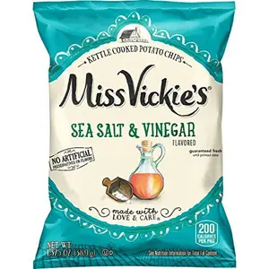 Miss Vickie's Flavored Potato Chips, Salt & Vinegar, 28 Count Snack Crispy Tangy Crunchy