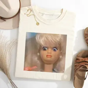 ShockedBarbie T-Shirt, FunnyDoll Tee, MemeFace Shirt - Vintage Graphic Tee -  Unisex S-3XL - Menswear & Womenswear - Streetwear Tops - Casual Cotton Crewneck Shortsleeve Tshirt
