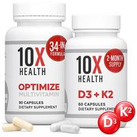 10X Health Essentials – D3K2 + Optimize Multivitam