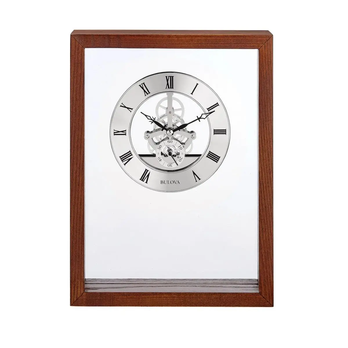 Bulova B1722 Engraver Floating Mantel and Wall Clock
