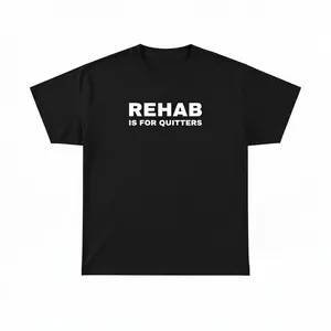 Rehab is for Quitters Unisex Heavy Cotton Tee - Funny Shirt - Joke - Drinking Shirt - Mental Health - Gift for Men and Women